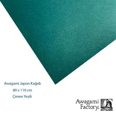 Awagami Aharsız Japon Kağıtları 80x110 cm Çimen Yeşili