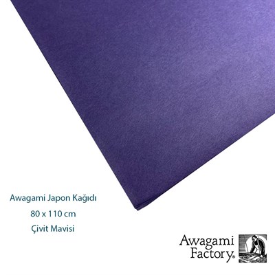 Awagami Aharsız Japon Kağıtları 80x110 cm Çivit Mavisi